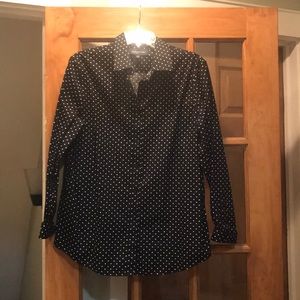 Black polka dotted Jones of New York button down